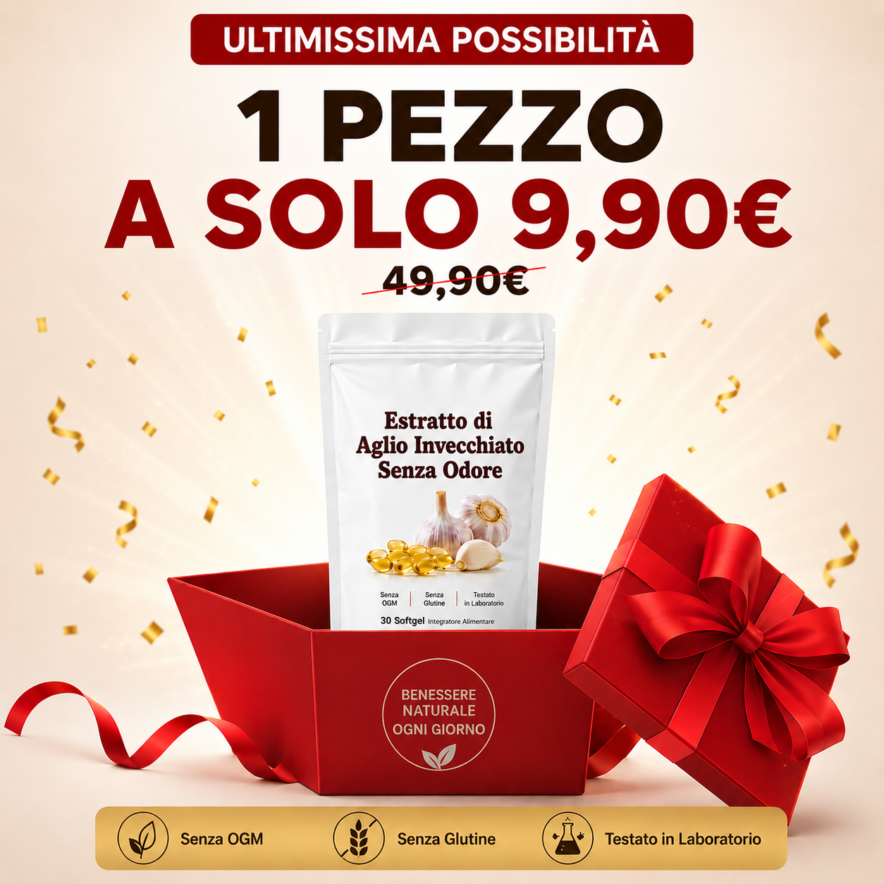 Ultimissima OFFERTA - 1 Confezione Estratto di Aglio Invecchiato 7500g