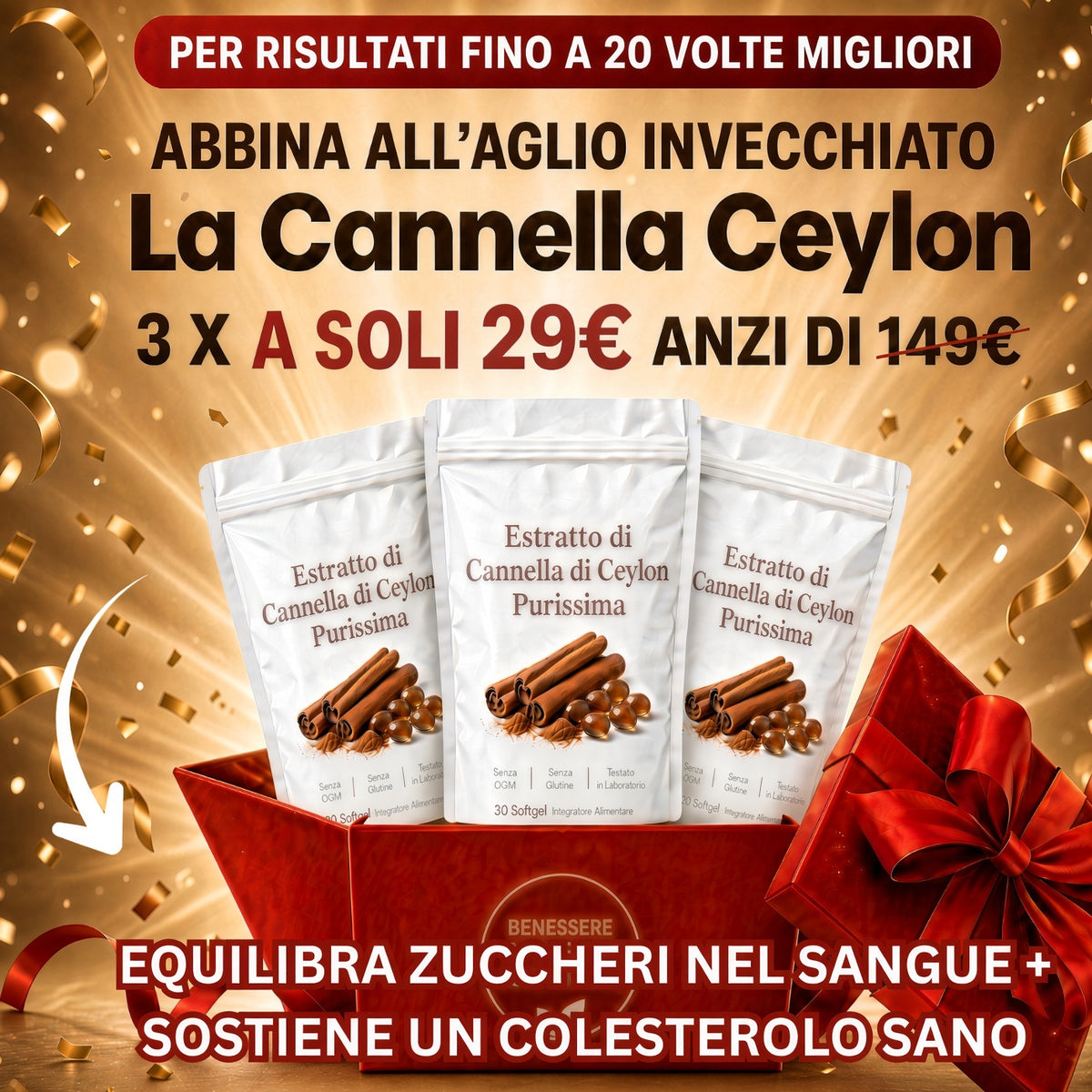 Super OFFERTA Esclusiva - 3 Confezioni Cylon Cannella, Scorte per 3 MESI