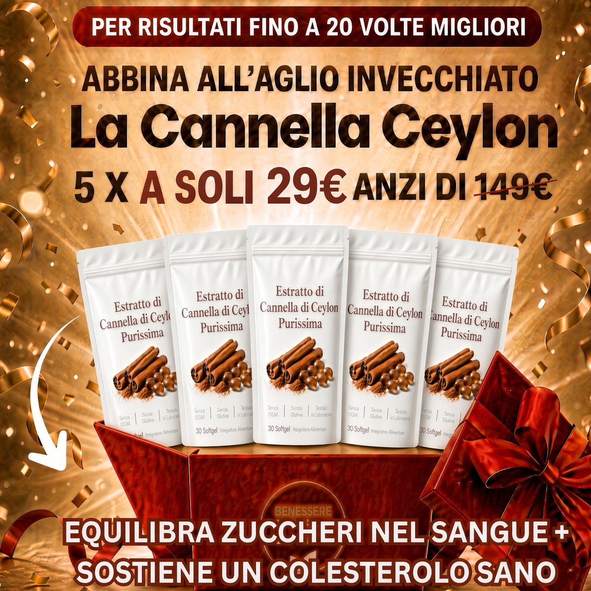 Super OFFERTA Esclusiva - 5 Confezioni Cylon Cannella, Scorte per 5 MESI